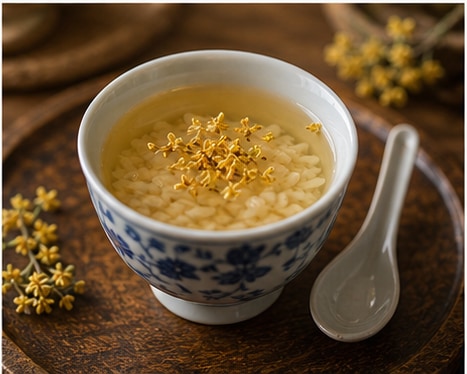 米酒桂花饮步骤5:点缀饮用