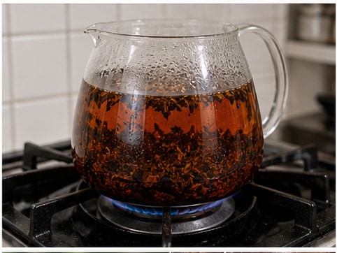 港式柠檬茶步骤2:冲泡或煮茶