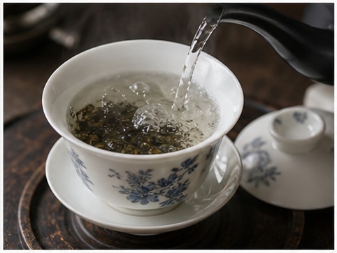 桂花乌龙茶步骤2:冲泡或煮茶