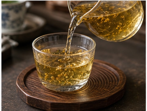 桂花乌龙茶步骤5:装杯完成
