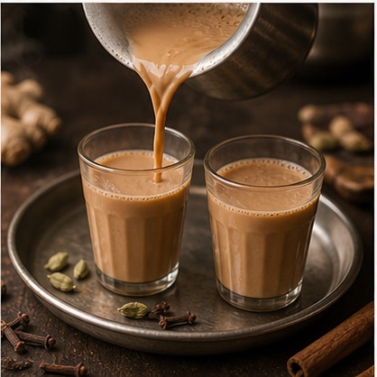 马萨拉奶茶步骤5:装杯完成