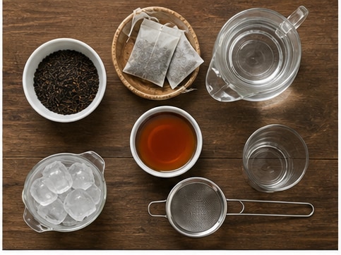 冰茶 Teh Es材料准备图