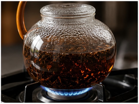 冰茶 Teh Es步骤2:冲泡或煮茶