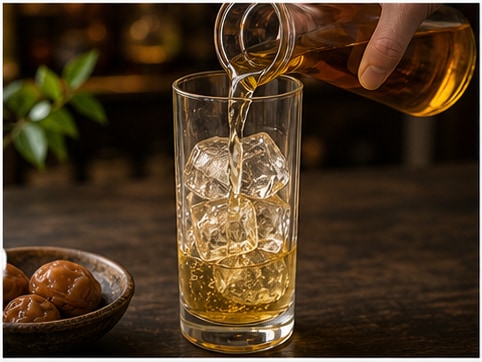 梅酒苏打步骤2:量取材料