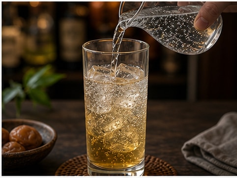 梅酒苏打步骤3:摇合或搅拌