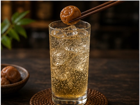 梅酒苏打步骤5:点缀饮用