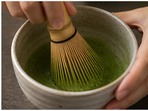 抹茶步骤3:加入奶或风味