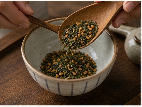 玄米茶步骤1:准备茶底