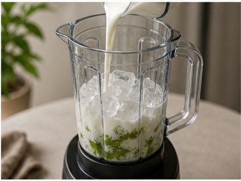 抹茶冰沙步骤2：冲泡或煮茶