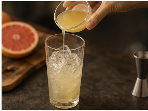 烧酒鸡尾酒步骤3：摇合或搅拌