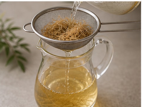玉米须茶步骤4:过滤调整