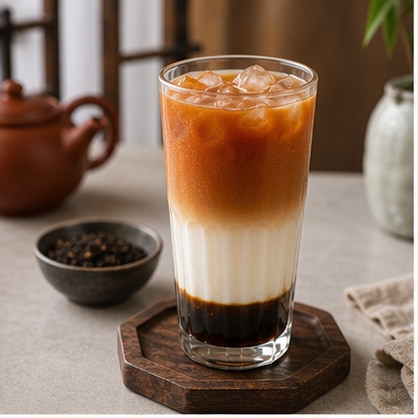 三色奶茶 成品图