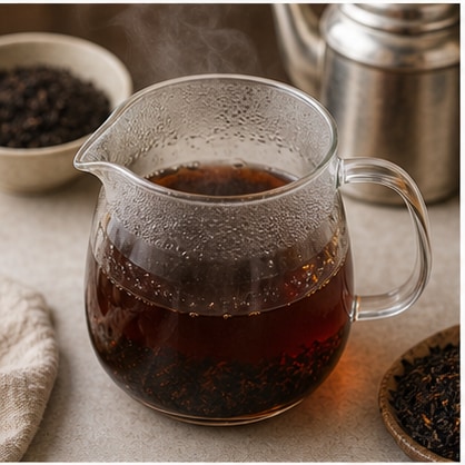 三色奶茶步骤1：准备茶底