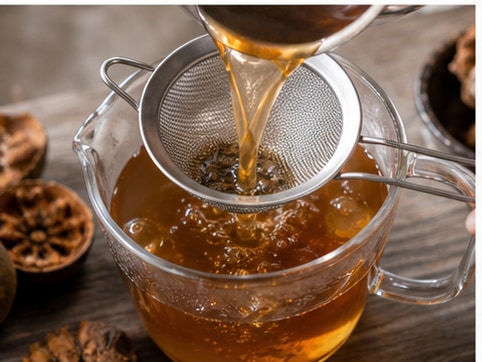 罗汉果凉茶步骤4:过滤调整