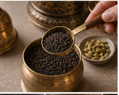 Karak Chai步骤1:准备茶底