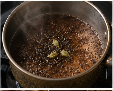 Karak Chai步骤2:冲泡或煮茶