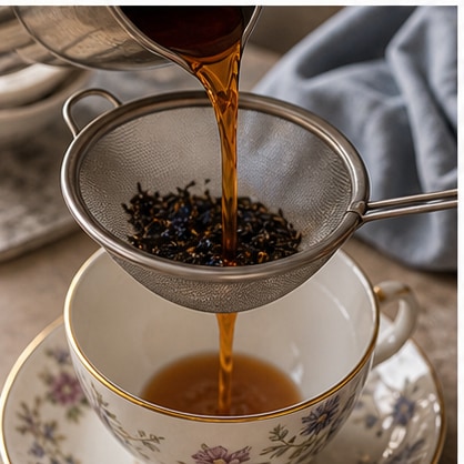 伯爵奶茶步骤4:过滤调整