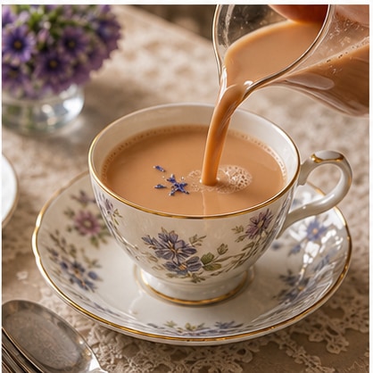 伯爵奶茶步骤5:装杯完成