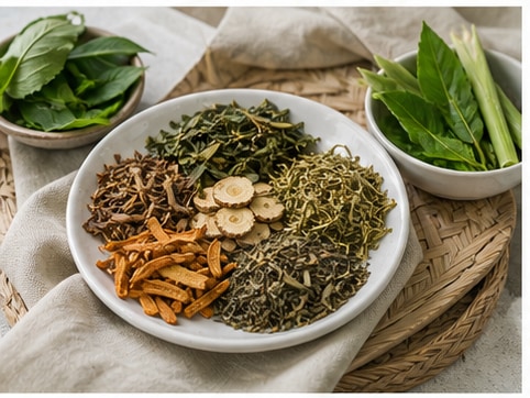 草本凉茶步骤1：准备茶底
